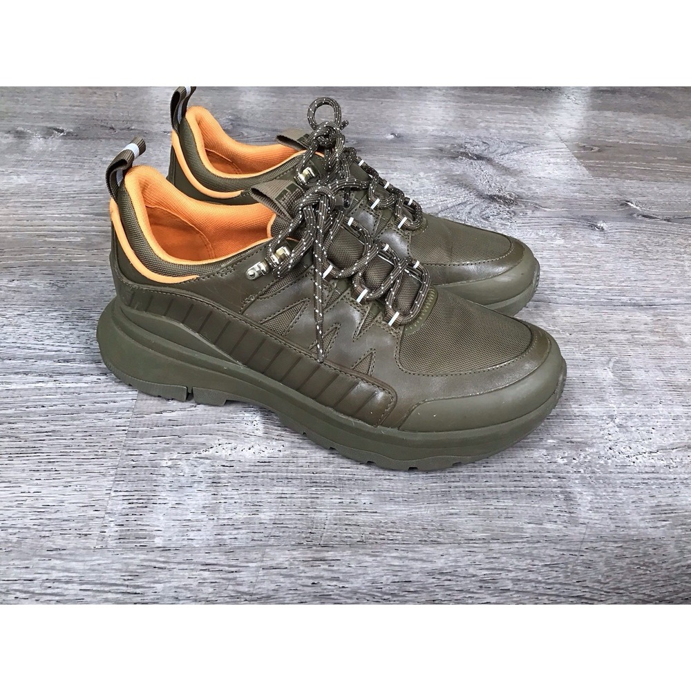 FitFlop Neo-D-Hyker Leather Mix Outdoor Trainers in Mossy Mix Women's Size 7.5